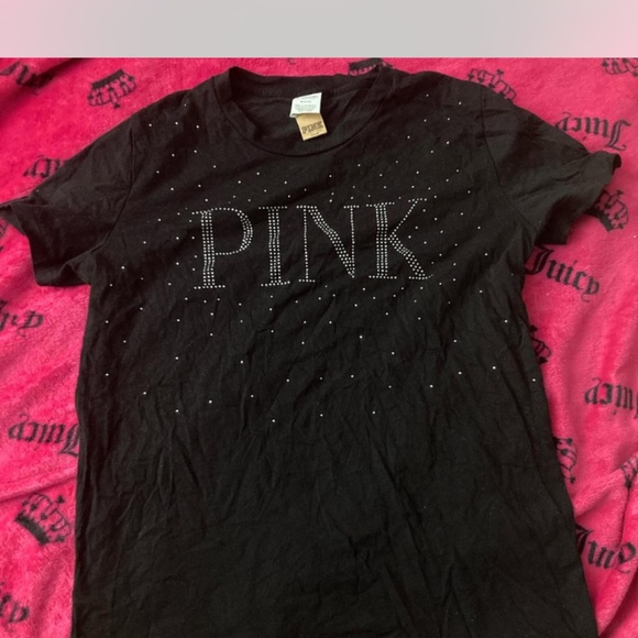 Pink Victoria’s Secret Bling tee shirt size Medium - Picture 2 of 6